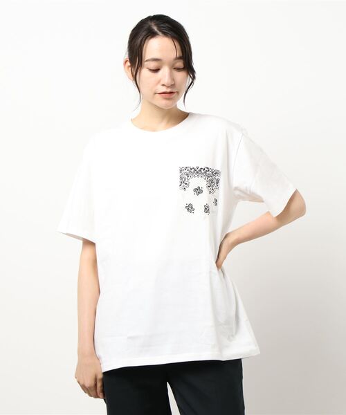 FRUIT OF THE LOOM(フルーツオブザルーム)の「FRUIT OF THE LOOM ハバハンクポケT シャツ(Tシャツ/カットソー・メンズ・ブラック/ベージュ/カーキ/ネイビー/ホワイト/グレー・M/L/LL)」の2枚目の写真