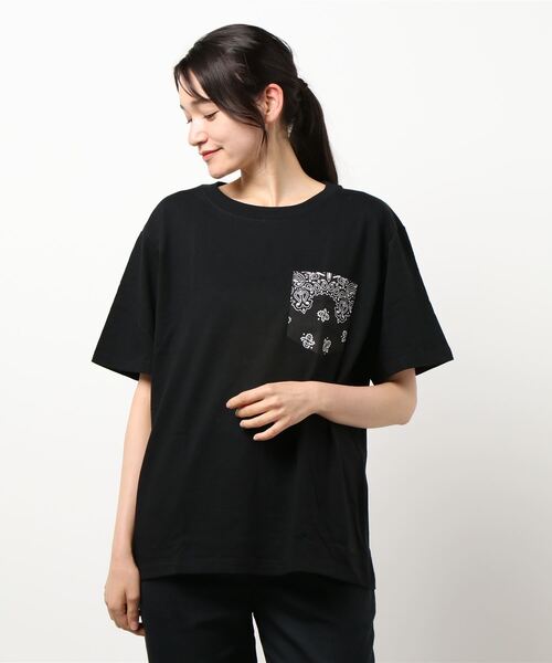 FRUIT OF THE LOOM(フルーツオブザルーム)の「FRUIT OF THE LOOM ハバハンクポケT シャツ(Tシャツ/カットソー・メンズ・ブラック/ベージュ/カーキ/ネイビー/ホワイト/グレー・M/L/LL)」の3枚目の写真