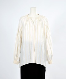 カラミ風ドビーボーダー　ブラウス