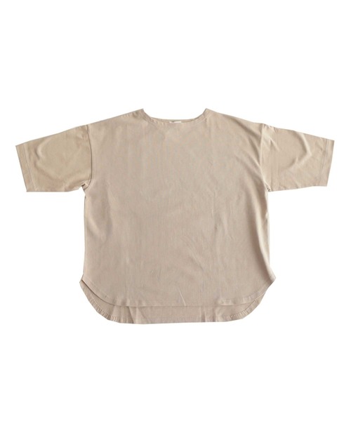 antiqua(アンティカ)の「オーガニックコットン裾ラウンド半袖T(Tシャツ/カットソー・レディース・ベージュ・LXL/ML)」の8枚目の写真