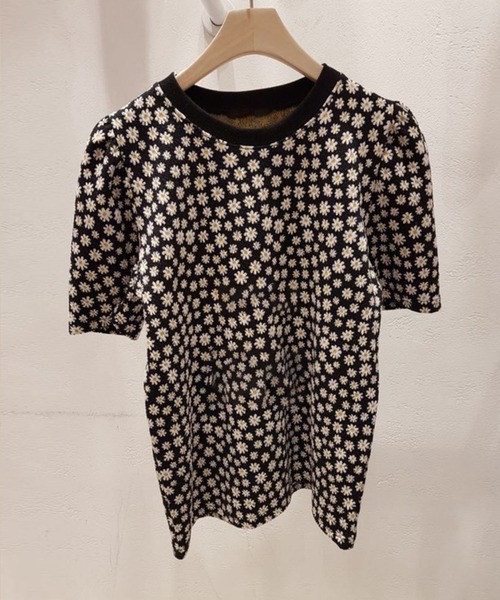 me+em select（ミームセレクト）の「マーガレットパフギャザースリーブトップス（Tシャツ/カットソー・レディース・ブルー/ブラック/ピンク/グリーン・FREE）」の21枚目の写真