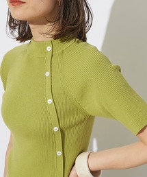 prose verse | アシメボタンリブハイネック半袖プルオーバー(ニット/セーター)