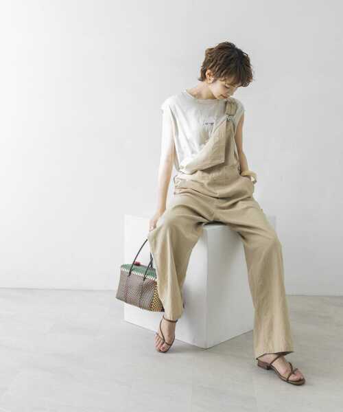 URBAN RESEARCH（アーバンリサーチ）の「『WEB限定』ロゴ刺繍フレンチスリーブTシャツ（Tシャツ/カットソー・レディース・ホワイト/チャコールグレー/モカ/ライトベージュ・FREE）」の8枚目の写真