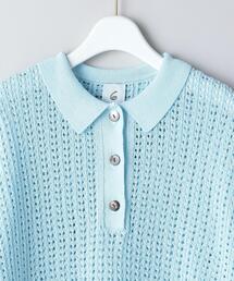 6(ROKU) MESH SHIRT KNIT/ニット 6（ロク）の「＜6(ROKU)＞MESH SHIRT KNIT/ニット（ニット