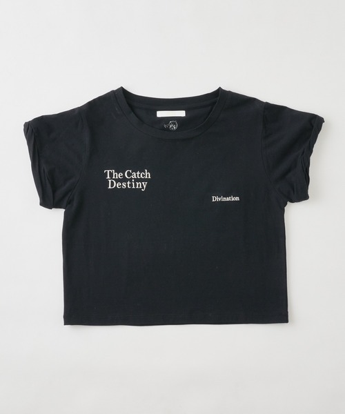 W-CHICO フーズフーチコ　霜降りカットソーロンＴシャツ Chico（チコ）の「胸刺繍ショート丈ロンT（Tシャツ/カットソー）」 - WEAR
