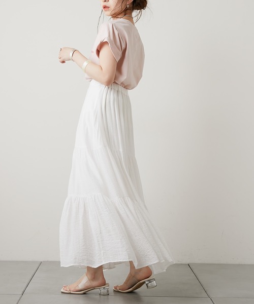 Chico（チコ）の「ロゴ刺繍チビTシャツ（Tシャツ/カットソー・レディース・ホワイト/ブラック/ピンク/ブラック系その他/ライトグリーン系/ホワイト系その他・FREE）」の10枚目の写真