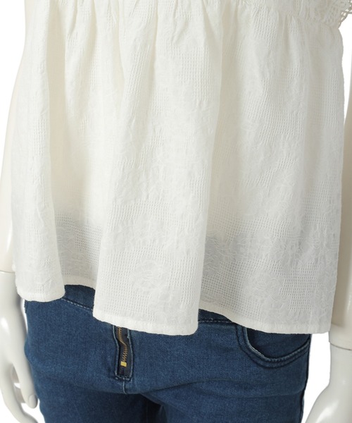 fifth（フィフス）の「レース袖ペプラムコットンブラウス（シャツ/ブラウス・レディース・ホワイト/ブラック/ブルー・MEDIUM）」の14枚目の写真