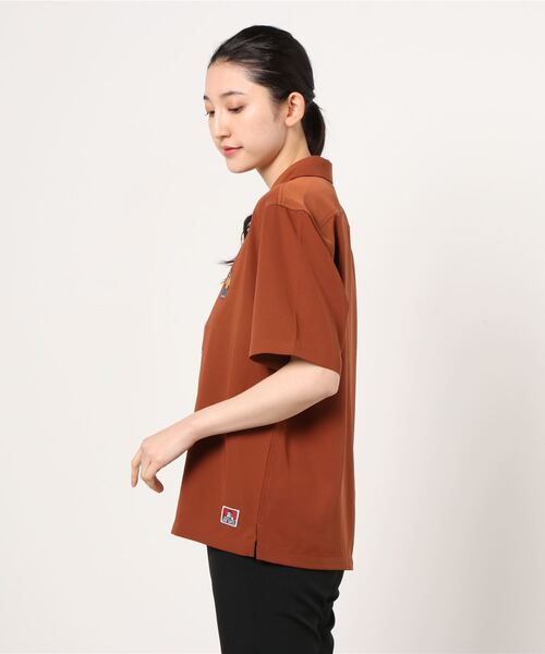 BEN DAVIS(ベンデイビス)の「BEN DAVIS/ベンデイビス ビッグシルエット ワンポイント ミニゴリラ刺繍 オープンカラーシャツ(シャツ/ブラウス・メンズ・ベージュ/オレンジ/ライトグリーン/エメラルド・M/L)」の5枚目の写真