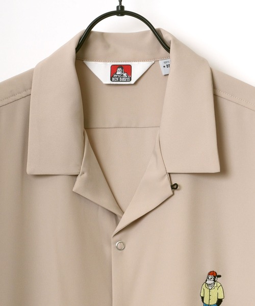 BEN DAVIS(ベンデイビス)の「BEN DAVIS/ベンデイビス ビッグシルエット ワンポイント ミニゴリラ刺繍 オープンカラーシャツ(シャツ/ブラウス・メンズ・ベージュ/オレンジ/ライトグリーン/エメラルド・M/L)」の12枚目の写真