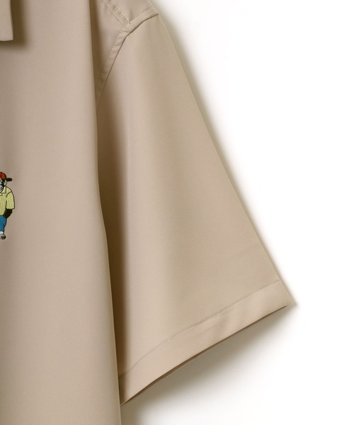 BEN DAVIS(ベンデイビス)の「BEN DAVIS/ベンデイビス ビッグシルエット ワンポイント ミニゴリラ刺繍 オープンカラーシャツ(シャツ/ブラウス・メンズ・ベージュ/オレンジ/ライトグリーン/エメラルド・M/L)」の15枚目の写真