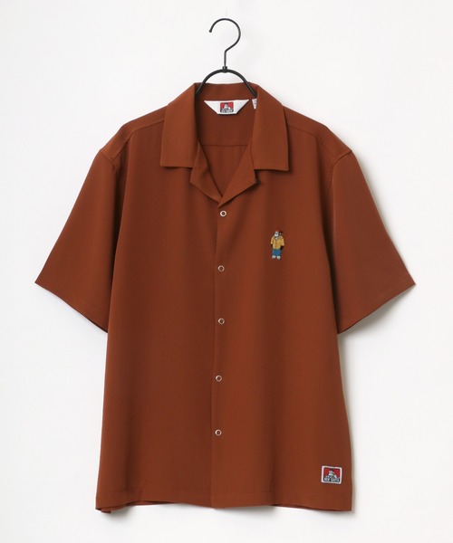 BEN DAVIS(ベンデイビス)の「BEN DAVIS/ベンデイビス ビッグシルエット ワンポイント ミニゴリラ刺繍 オープンカラーシャツ(シャツ/ブラウス・メンズ・ベージュ/オレンジ/ライトグリーン/エメラルド・M/L)」の10枚目の写真