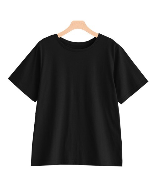 Pierrot（ピエロ）の「汗ジミ防止  選べるベーシックTシャツ（Tシャツ/カットソー・レディース・ブラック/オフホワイト/ピンク/ホワイト系その他/ブラック系その他/ベージュ系その他/ピンク系その他/グレイッシュベージュ・M/L）」の4枚目の写真