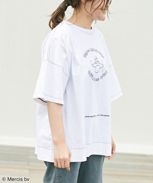 Miffy（ ミッフィー）の「【WEB限定】MIFFY ミッフィープリント×刺繍Tシャツ（Tシャツ/カットソー・レディース・ホワイト/ブラック・FREE）」の7枚目の写真