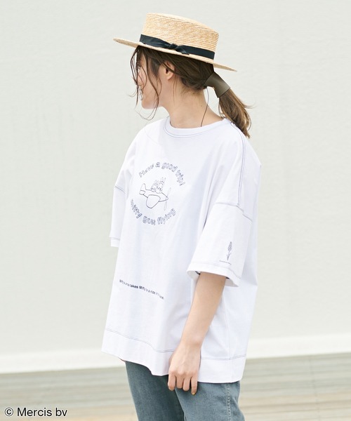 Miffy（ ミッフィー）の「【WEB限定】MIFFY ミッフィープリント×刺繍Tシャツ（Tシャツ/カットソー・レディース・ホワイト/ブラック・FREE）」の9枚目の写真