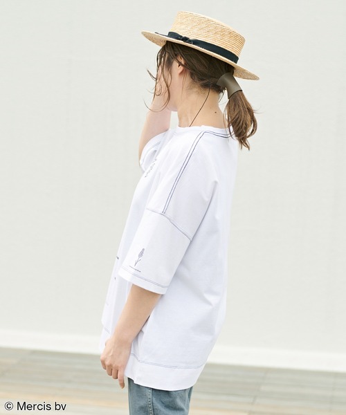 Miffy（ ミッフィー）の「【WEB限定】MIFFY ミッフィープリント×刺繍Tシャツ（Tシャツ/カットソー・レディース・ホワイト/ブラック・FREE）」の10枚目の写真