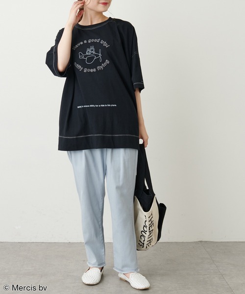 Miffy（ ミッフィー）の「【WEB限定】MIFFY ミッフィープリント×刺繍Tシャツ（Tシャツ/カットソー・レディース・ホワイト/ブラック・FREE）」の21枚目の写真