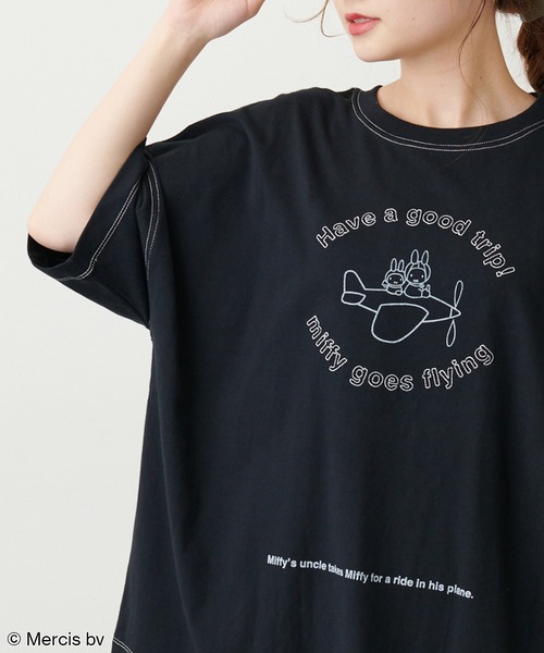 Miffy（ ミッフィー）の「【WEB限定】MIFFY ミッフィープリント×刺繍Tシャツ（Tシャツ/カットソー・レディース・ホワイト/ブラック・FREE）」の16枚目の写真