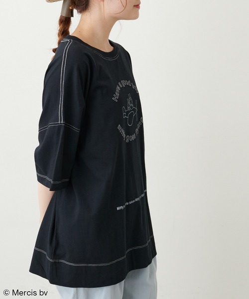 Miffy（ ミッフィー）の「【WEB限定】MIFFY ミッフィープリント×刺繍Tシャツ（Tシャツ/カットソー・レディース・ホワイト/ブラック・FREE）」の17枚目の写真