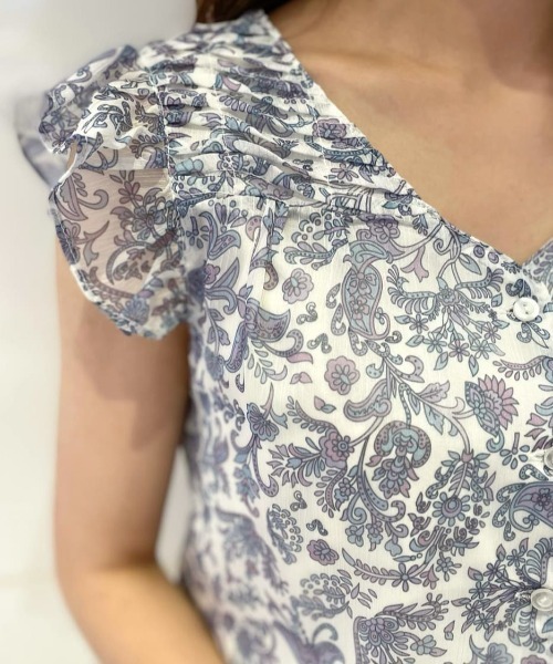 WILLSELECTION（ウィルセレクション）の「オリジナルペイズリータックフリルブラウス（シャツ/ブラウス・レディース・ミント/ラベンダー・MEDIUM）」の17枚目の写真