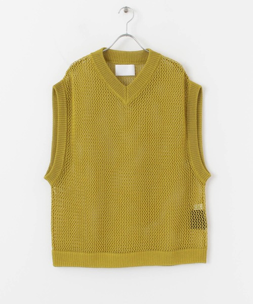 URBAN RESEARCH(アーバンリサーチ)の「URBAN RESEARCH iD メッシュVネックニットベスト(ベスト・メンズ・ブルー系その他/イエロー/ブラック・FREE)」の15枚目の写真