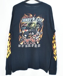 【ヴィンテージ古着】AMP MONSTER TRUCK THUNDER SLAM フレームパターン プリントロンT