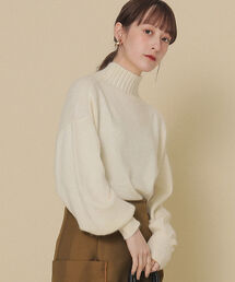 Ray BEAMS | Ray BEAMS / バルーン スリーブ タートルネック ニット(ニット/セーター)