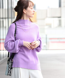 Ray BEAMS | Ray BEAMS / バルーン スリーブ タートルネック ニット(ニット/セーター)