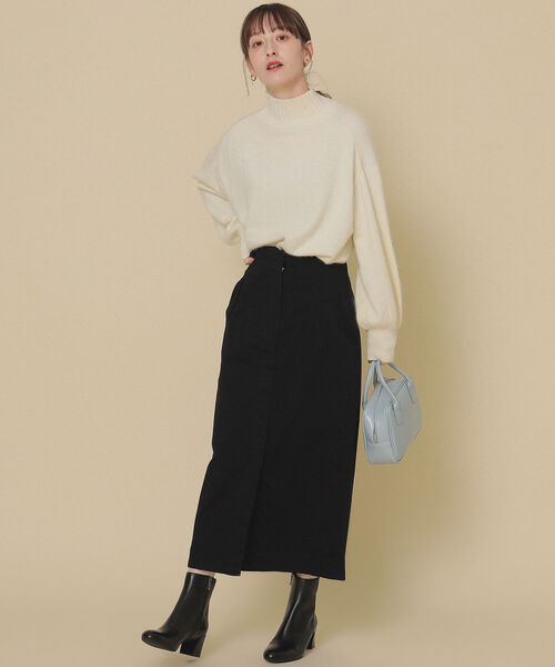 Ray BEAMS(レイビームス)の「Ray BEAMS / バルーン スリーブ タートルネック ニット(ニット/セーター・レディース・オフホワイト/グリーン系その他2/パープル系その他2・ONE SIZE)」の10枚目の写真