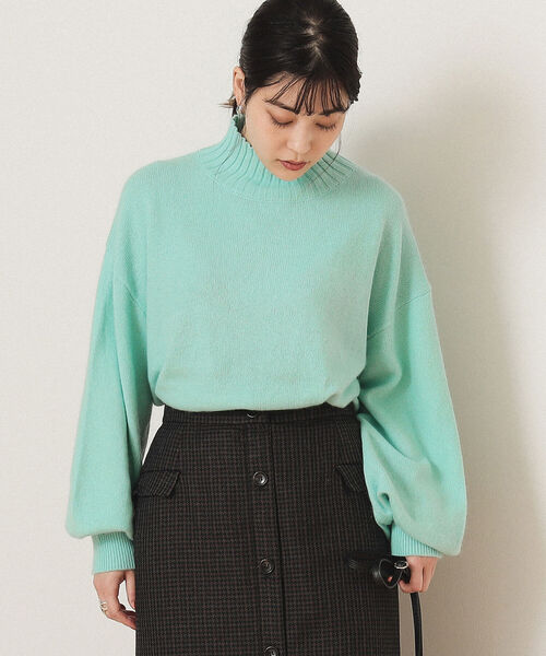 Ray BEAMS(レイビームス)の「Ray BEAMS / バルーン スリーブ タートルネック ニット(ニット/セーター・レディース・オフホワイト/グリーン系その他2/パープル系その他2・ONE SIZE)」の20枚目の写真