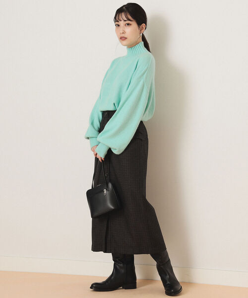 Ray BEAMS(レイビームス)の「Ray BEAMS / バルーン スリーブ タートルネック ニット(ニット/セーター・レディース・オフホワイト/グリーン系その他2/パープル系その他2・ONE SIZE)」の21枚目の写真