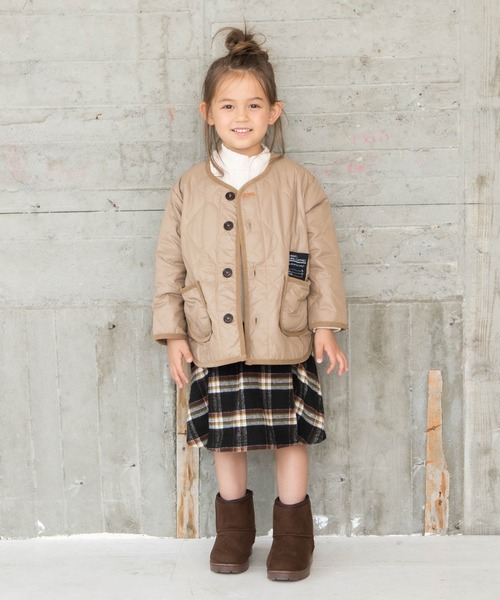 RAGMART（ラグマート）の「ナイロンキルトジャケット（ナイロンジャケット・キッズ・ブラック/ベージュ・95cm/90cm/80ｃｍ）」の7枚目の写真