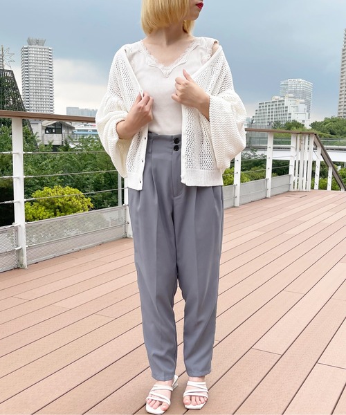 apres jour（アプレジュール）の「ショートメッシュカーデ【ZOZOTOWN限定アイテム】（カーディガン/ボレロ・レディース・オフホワイト/ミント/ベージュ/ピンクベージュ・フリー/X-LARGE）」の11枚目の写真