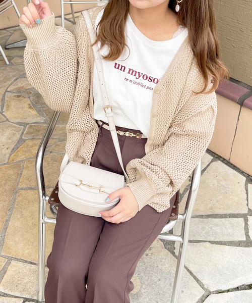 apres jour（アプレジュール）の「ショートメッシュカーデ【ZOZOTOWN限定アイテム】（カーディガン/ボレロ・レディース・オフホワイト/ミント/ベージュ/ピンクベージュ・フリー/X-LARGE）」の14枚目の写真