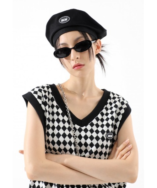 BASIC COTTON(ベーシックコットン)の「【BASIC COTTON】BCN CHECK VEST(ベスト・メンズ・ブラック×ホワイト・ONE SIZE)」の9枚目の写真