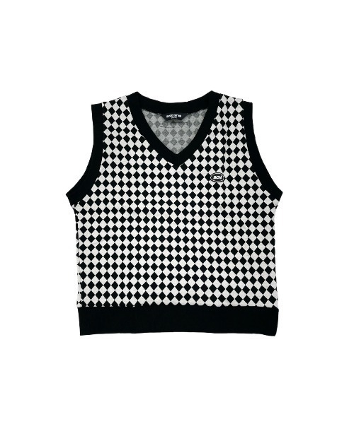 BASIC COTTON(ベーシックコットン)の「【BASIC COTTON】BCN CHECK VEST(ベスト・メンズ・ブラック×ホワイト・ONE SIZE)」の15枚目の写真
