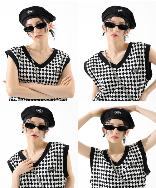 BASIC COTTON(ベーシックコットン)の「【BASIC COTTON】BCN CHECK VEST(ベスト・メンズ・ブラック×ホワイト・ONE SIZE)」の10枚目の写真