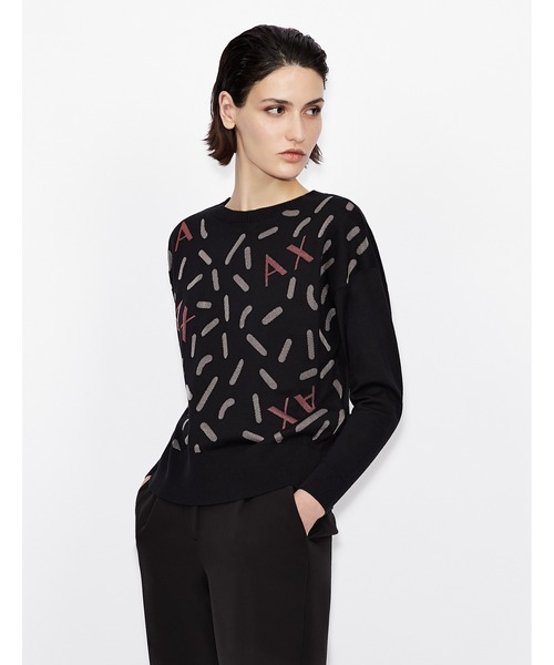 超激安 セール A X アルマーニ エクスチェンジ グラフィックデザイン Axロゴ ニットプルオーバー ニット セーター Armani Exchange アルマーニエクスチェンジ のファッション 通販 値段 Zamera Co Mz