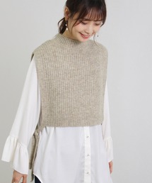 Crisp | レイヤードリブニットベスト(ベスト)