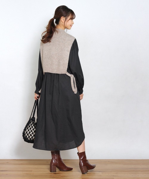 Crisp（クリスプ）の「レイヤードリブニットベスト（ベスト・レディース・ベージュ/アイボリー・FREE）」の17枚目の写真