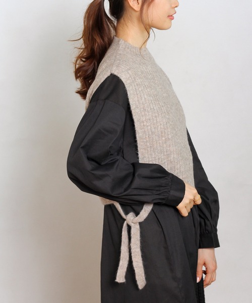 Crisp（クリスプ）の「レイヤードリブニットベスト（ベスト・レディース・ベージュ/アイボリー・FREE）」の18枚目の写真