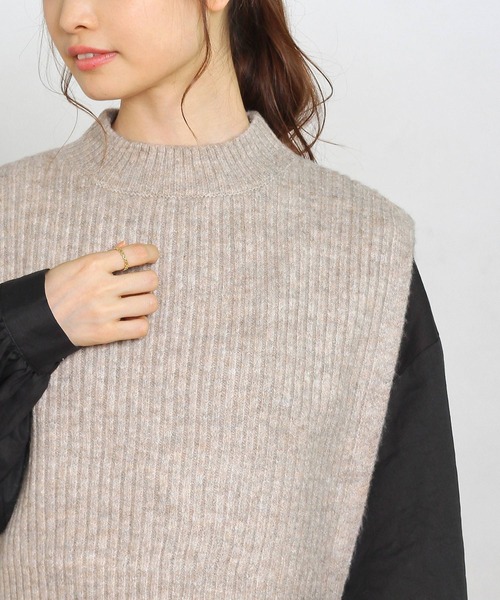 Crisp（クリスプ）の「レイヤードリブニットベスト（ベスト・レディース・ベージュ/アイボリー・FREE）」の20枚目の写真