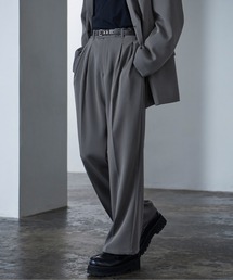 Loose/ルース | ドレープラスター ワイドストレートスラックス【セットアップ対応】(スラックス)