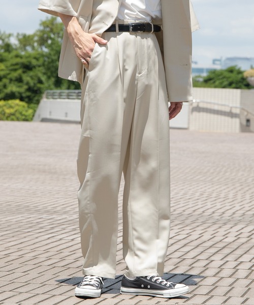 PairPair（ペアペア）の「ドライオックストラウザーパンツ/セットアップ対応(ユニセックス)（その他パンツ・レディース・アイボリー/ブラウン/グレイッシュブルー・MEDIUM/LARGE）」の4枚目の写真
