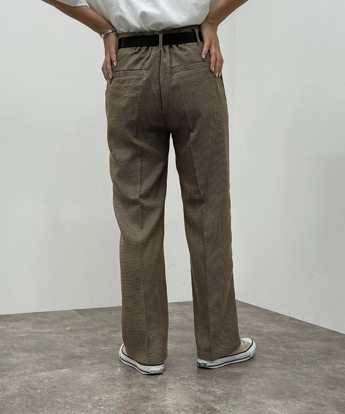 apres jour mignon（アプレジュールミニョン）の「チェックストレートパンツ【SETUP可能】【ZOZOTOWN限定アイテム】（その他パンツ・レディース・その他/ベージュ/ブラウン系その他・MEDIUM/X-LARGE/SMALL）」の21枚目の写真