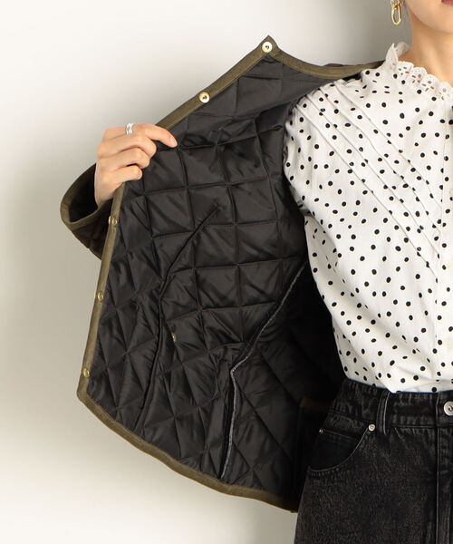 Traditional Weatherwear(トラディショナルウェザーウェア)の「【別注】【TRADITIONAL WEATHERWEAR/トラディショナル ウェザーウェア】ARKLY キルティングショートコート(ブルゾン・レディース・オフホワイト/ブラック/オリーブ・34/36)」の5枚目の写真