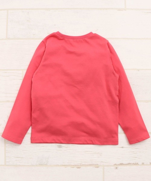 JUNK STORE（ジャンクストアー）の「■WEB限定 ガールズデザインバリエ長袖カットソー（Tシャツ/カットソー・キッズ・ピンク/ブラック/ローズ・100/150）」の5枚目の写真