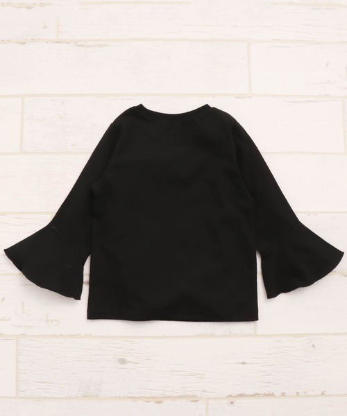 JUNK STORE（ジャンクストアー）の「■WEB限定 ガールズデザインバリエ長袖カットソー（Tシャツ/カットソー・キッズ・ピンク/ブラック/ローズ・100/150）」の4枚目の写真