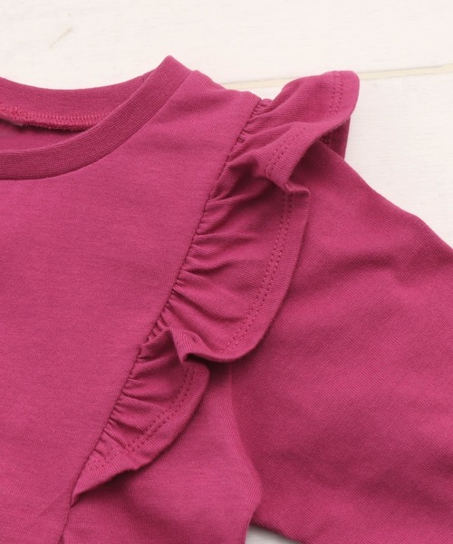 JUNK STORE（ジャンクストアー）の「■WEB限定 ガールズデザインバリエ長袖カットソー（Tシャツ/カットソー・キッズ・ピンク/ブラック/ローズ・100/150）」の9枚目の写真
