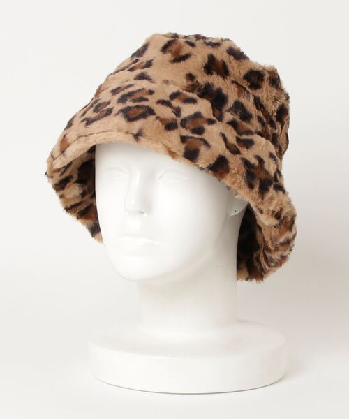SFW（エスエフダブリュー）の「バケットハット 無地 アニマル ファー（ハット・レディース・ホワイト/ブラック/ブラウン/ピンク/レオパード/ゼブラ/ホワイト系・FREE）」の11枚目の写真