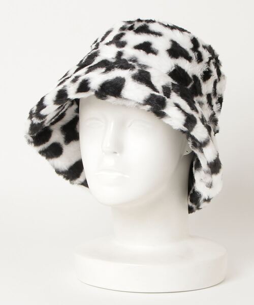 SFW（エスエフダブリュー）の「バケットハット 無地 アニマル ファー（ハット・レディース・ホワイト/ブラック/ブラウン/ピンク/レオパード/ゼブラ/ホワイト系・FREE）」の15枚目の写真